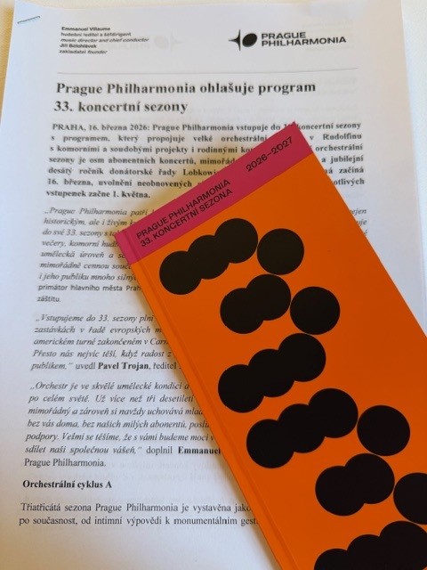 Tisková konference – 33 sezóna #PraguePhilharmonia.